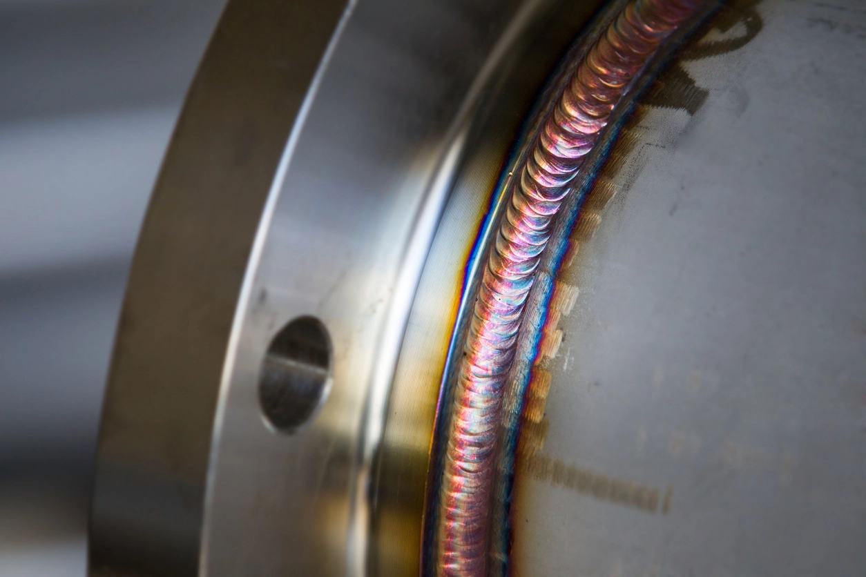 Close up of weld